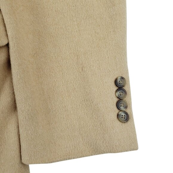Jos A Bank Blazer Men's 42L Tan 100% Camel Hair Sports Coat Suit Jacket 2 Button - Picture 6 of 12